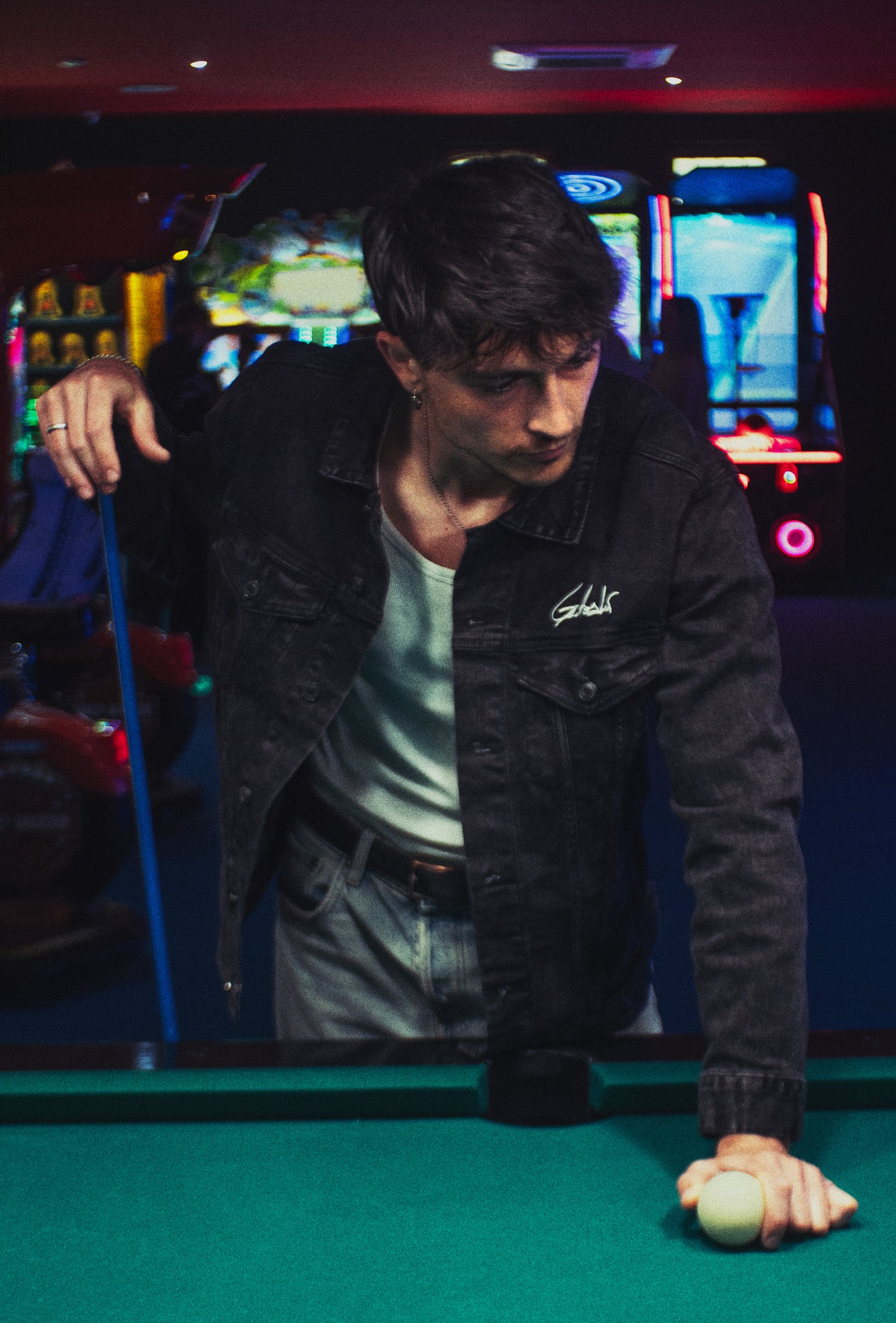CROW embroidered denim jacket