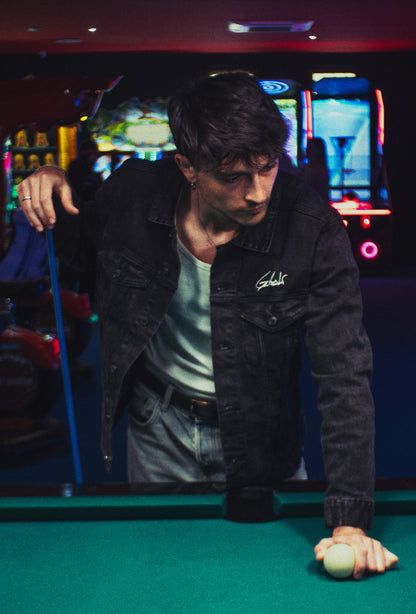 CROW embroidered denim jacket